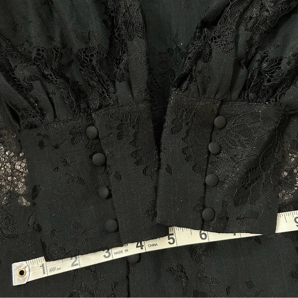 NWT Bardot Eliza Black Lace Button-Up Blouse Victorian Goth Size Small US4 - Picture 9 of 9